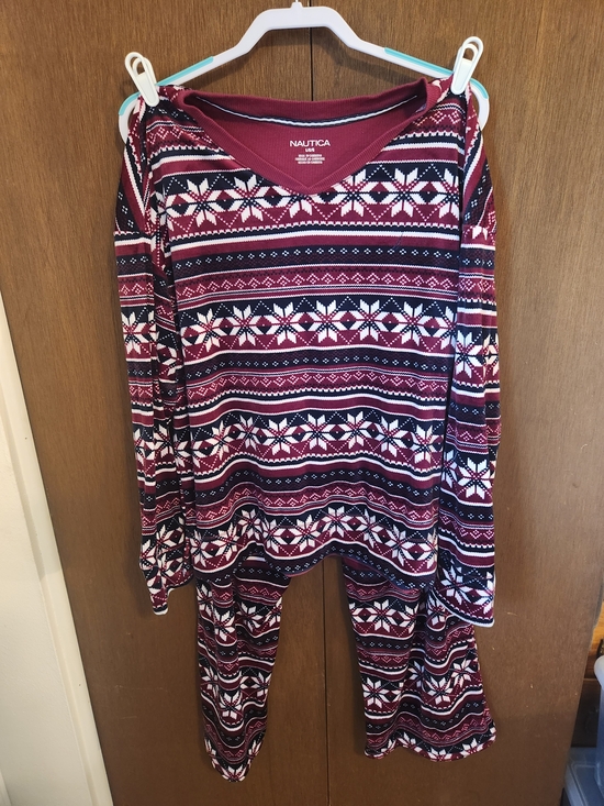 Nautica Other - Nautica Burgundy, Navy & White Pajama Set